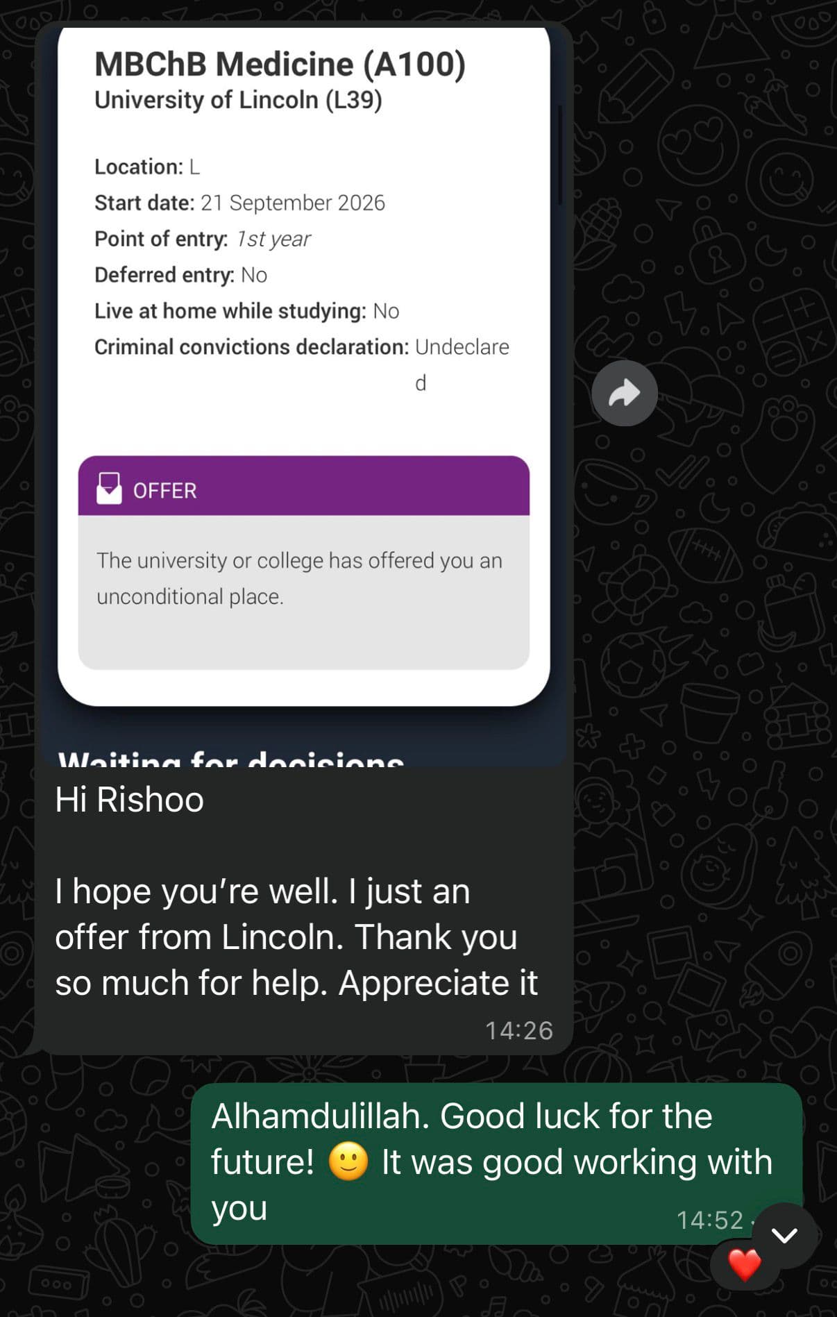 Student success story 2